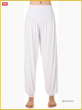 Soft Rayon Blend Yoga Sports Dance Harem Pants Low Rise Loose Fit